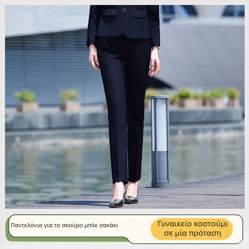 Παντελόνια επιχειρηματικά, άνετη γραμμή, τεσσάρων εποχών ύφασμα πολυεστερ-σπαντέξ, ίσια γραμμή, για άνδρες