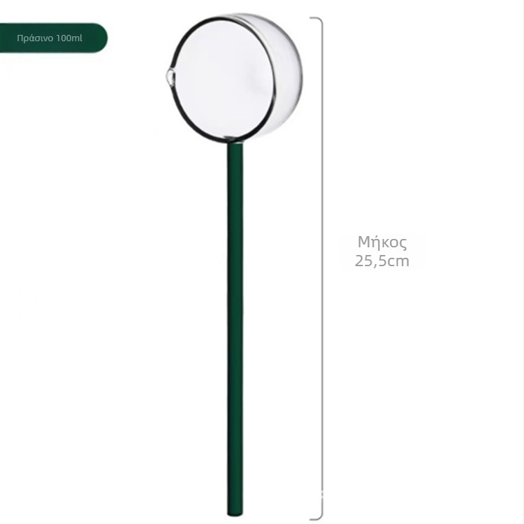 Γυάλινο κουτάλι με μακριά λαβή, ανθεκτικό σε υψηλές θερμοκρασίες, για τσάι, καρυκεύματα και επιδορπία