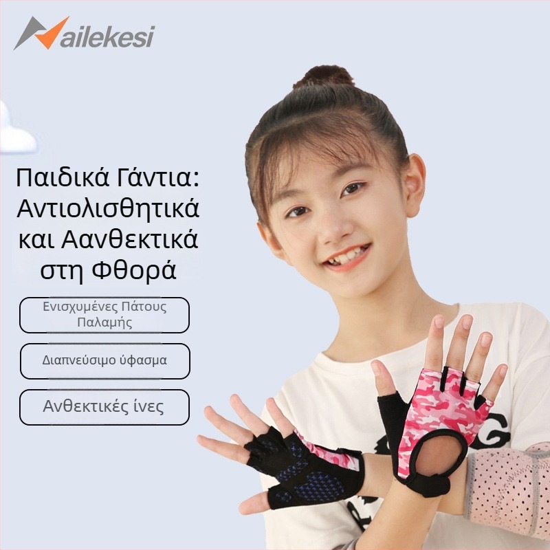 Παιδικά γάντια προστασίας παλάμης για ποδηλασία και βόλεϊ – πολυεστερικό ύφασμα, προστασία παλάμης