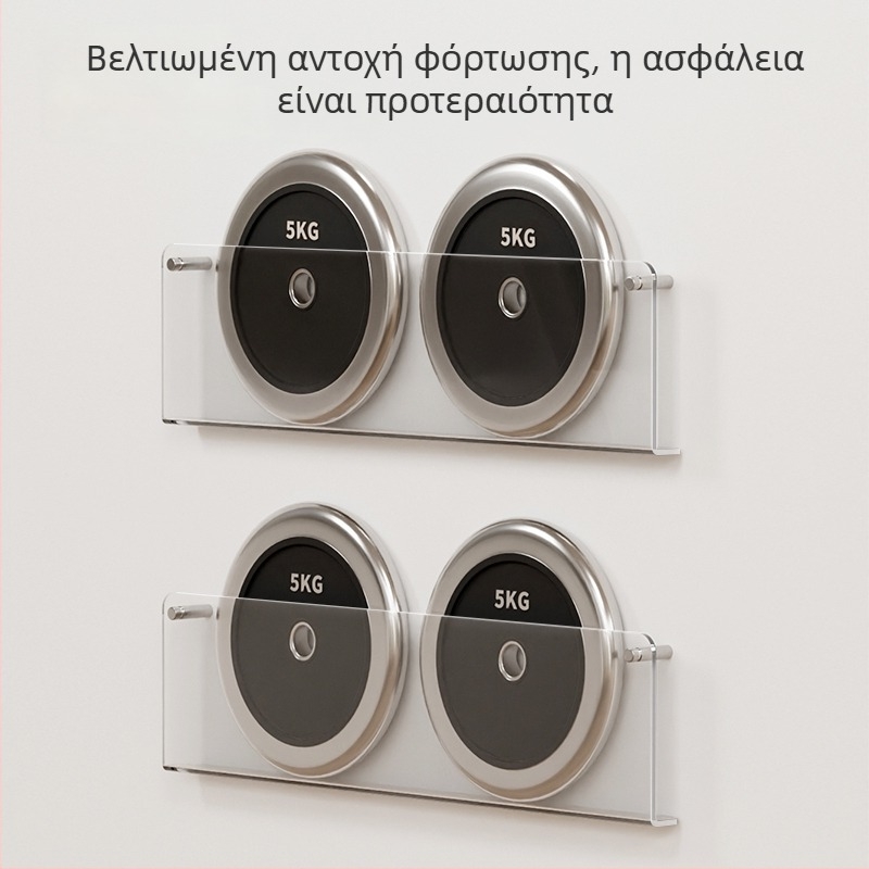 Ράφι τοίχου από διαφανές ακρυλικό, χωρίς διάτρηση, με ρυθμιζόμενα ράφια για βιβλία