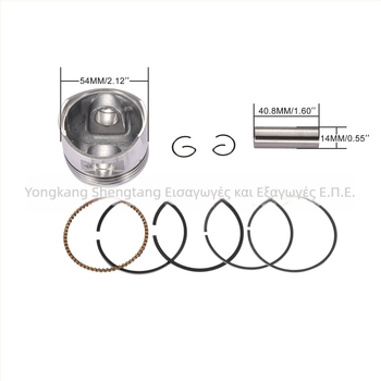 Σετ δακτυλίων εμβόλου 54 mm για 125cc SSR Baja Roketa Apollo (3 θέσεις για δακτυλίους; ενσωματωμένος δακτύλιος; δακτύλιος με βαρελοειδή επιφάνεια; υψηλό ύψος συμπίεσης; δακτύλιος λαδιού περιλαμβάνεται)