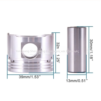 Goofit Σετ Δαχτυλιδιών Εμβόλου για Gy6 50cc 139QMB Taotao Baja Jonway Lance – 3 θέσεις δαχτυλιδιών, ενσωματωμένος δακτύλιος, δαχτυλίδι με επιφάνεια βαρελιού, αλουμίνιο, κωδ. K082-010