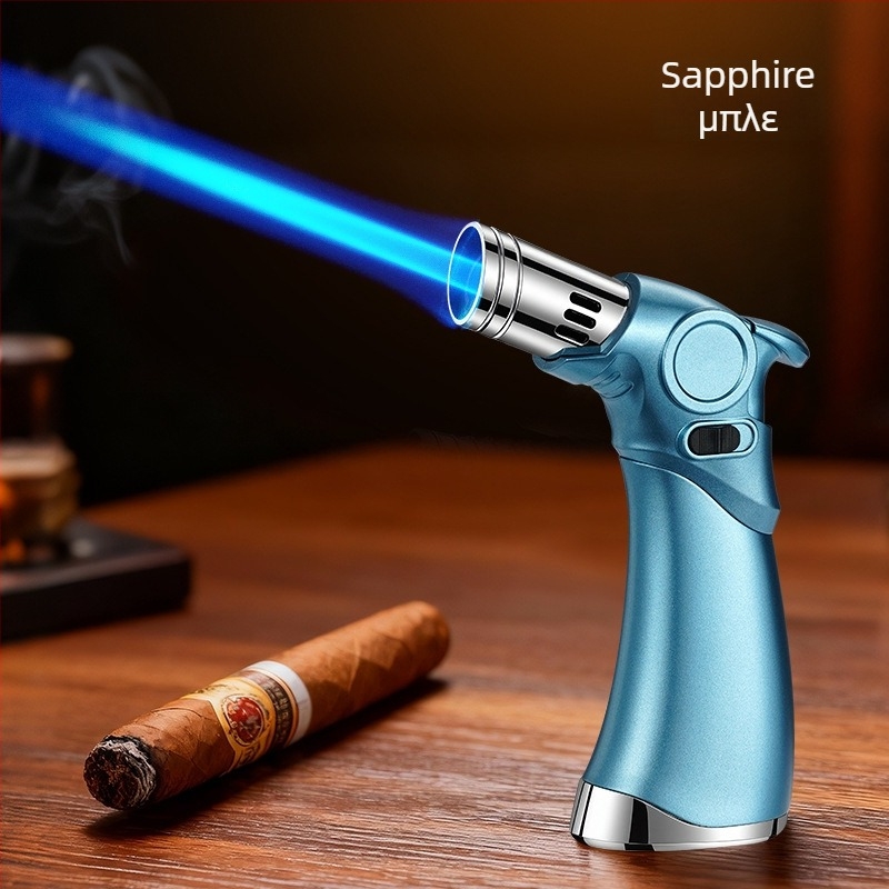 Αναπτήρας τριών φλογών, ανθεκτικός στον άνεμο, για πούρες και υπαίθρια μαγειρική, με βουτάνιο καύσιμο, μεταλλικό σώμα