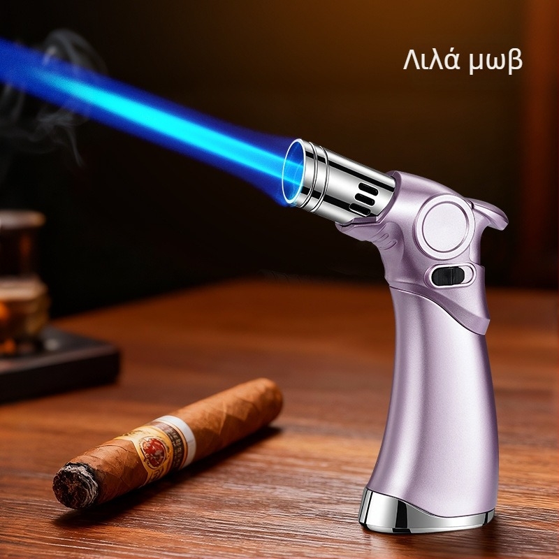 Αναπτήρας τριών φλογών, ανθεκτικός στον άνεμο, για πούρες και υπαίθρια μαγειρική, με βουτάνιο καύσιμο, μεταλλικό σώμα