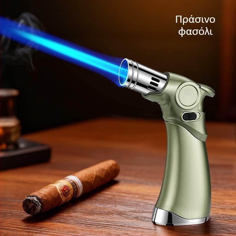Αναπτήρας τριών φλογών, ανθεκτικός στον άνεμο, για πούρες και υπαίθρια μαγειρική, με βουτάνιο καύσιμο, μεταλλικό σώμα