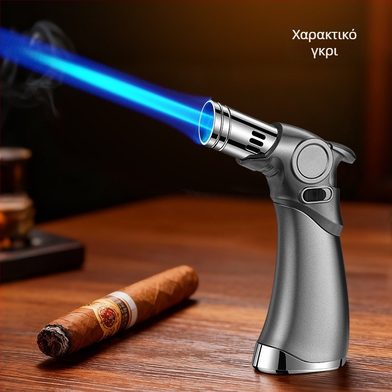 Αναπτήρας τριών φλογών, ανθεκτικός στον άνεμο, για πούρες και υπαίθρια μαγειρική, με βουτάνιο καύσιμο, μεταλλικό σώμα