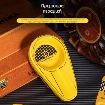 Σετ εργαλεία πούρων HANNICOOK: Ανοξείδωτο V-κοπτικό, ψαλίδι με επίπεδο στόμιο, τρυπητήρας για πούρα, τασάκι