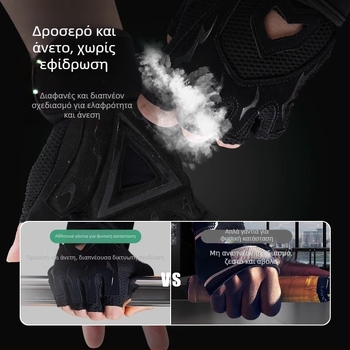 Γάντια γυμναστικής για άνδρες και γυναίκες, Αντιολισθητικά, Γάντια προπόνησης με μισά δάχτυλα για Deadlift και Bench Press (Μάρκα Endurance; Υλικά: 55% νάιλον, 15% σπάντεξ, 8% Λύκρα, 8% πολυουρεθάνη, 14% πολυεστέρας; Κατηγορία: Προστασία παλάμης; Κατάλληλα