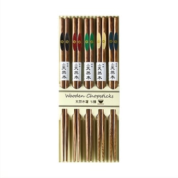 Γιαπωνέζικου στυλ ξύλινες chopsticks από βένγε, αντιμούχλα, αντιολισθητικές, μυτερά άκρα, σετ 5 ζευγάρια