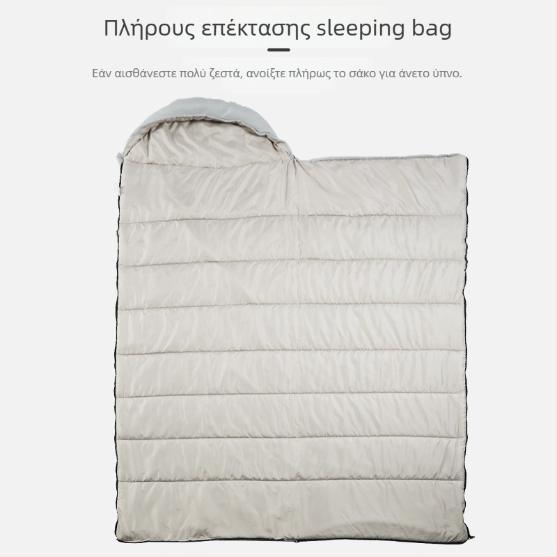 Υπνόσακος εξωτερικού χώρου σε στυλ φακέλου, τεσσάρων εποχών, με γέμισμα από βαμβάκι χωρίς κόλλα; επένδυση και ύφασμα: Chunya Spinning; δομή: φάκελος; κατάλληλο για ενήλικες