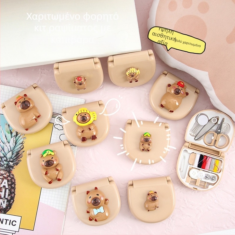 Κουτί ραπτικής με καρτούν μοτίβο ζώου, φορητό σετ ραφής, ελαφρύ 41 g / 54 g