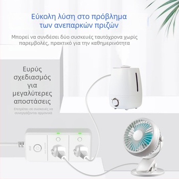 Pucai Ασύρματο Διακόπτης Πρίζας, 220V, 10A, 2500W, Με Προστασία
