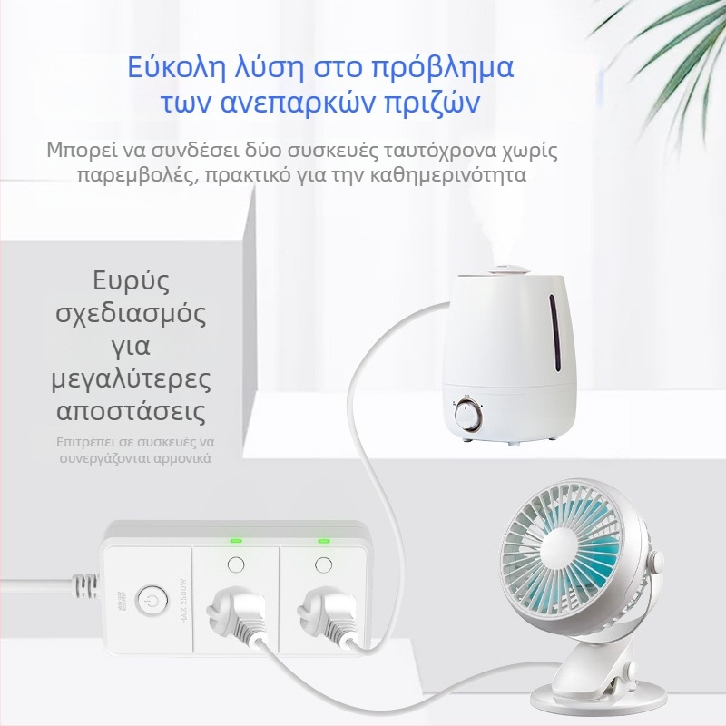 Pucai Ασύρματο Διακόπτης Πρίζας, 220V, 10A, 2500W, Με Προστασία