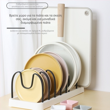 Ράφι πιάτων οικιακής χρήσης — αφαιρούμενο, αναδιπλούμενο, κινητό (πλαστικό; χωρίς συναρμολόγηση)