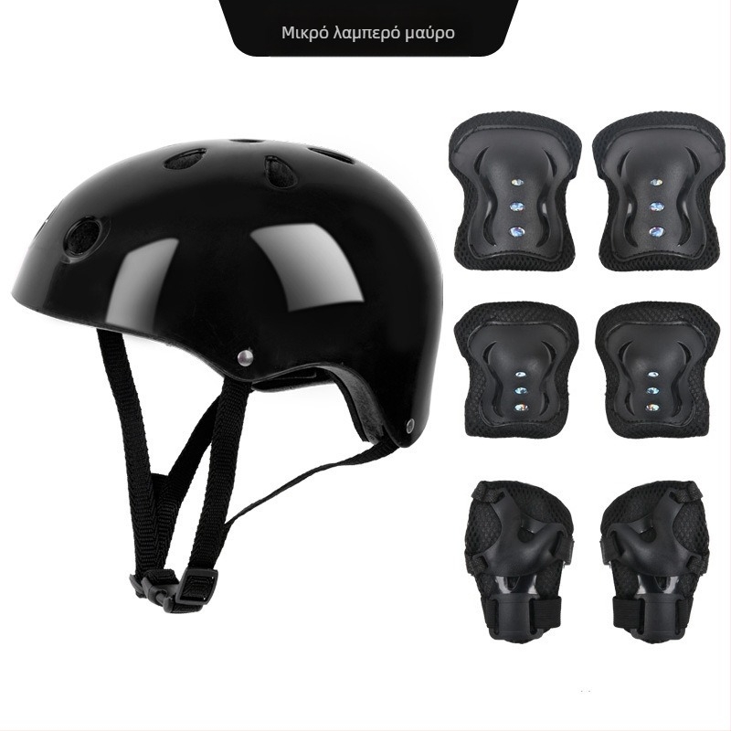 Σετ προστατευτικού εξοπλισμού για παιδιά: κράνος και προστατευτικά για παλάμη, αγκώνες και γόνατα, από EVA αφρό και PP, κατάλληλο για ρόλερ σκι