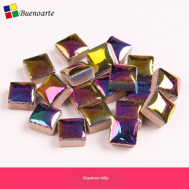 Τεμάχια κεραμικής ψηφίδας χειροποίητα, ακανόνιστες μορφές, γλασαρισμένη επιφάνεια