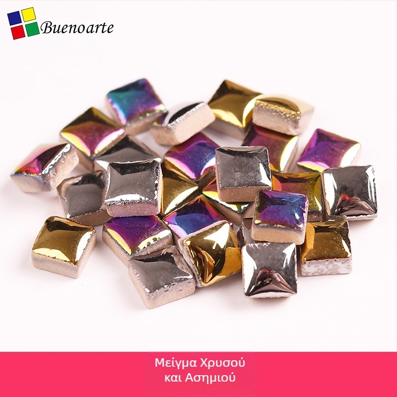 Τεμάχια κεραμικής ψηφίδας χειροποίητα, ακανόνιστες μορφές, γλασαρισμένη επιφάνεια