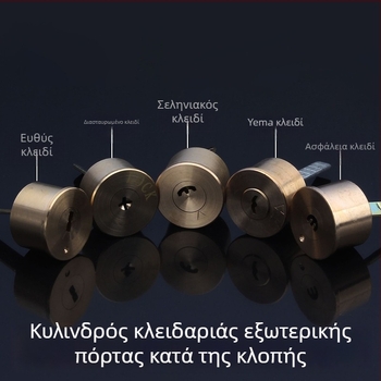 Κλειδαριά πόρτας από χαλκό, τύπος σφαίρας, μοντέλο 9219, αμερικανικού στυλ