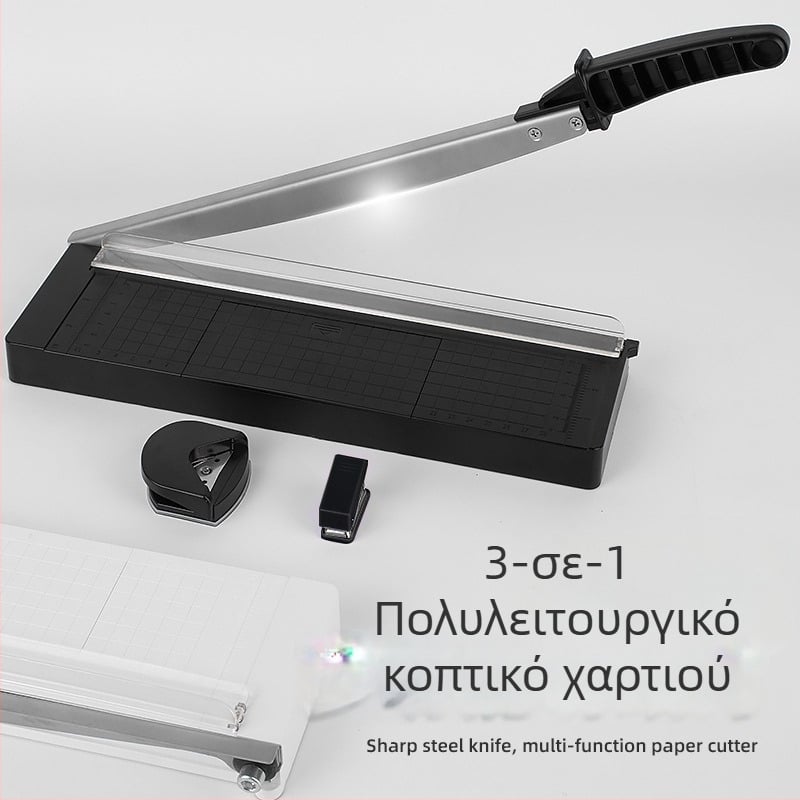 Τρία σε ένα κοπτικό χαρτιού – γκιουλιότιν κοπτικό ZEQUAN, μοντέλο 862-3, κωδικός προϊόντος 862-3, από πλαστικό