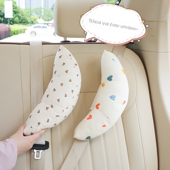 Μαξιλαράκι ώμου ζώνης ασφαλείας αυτοκινήτου – σχέδιο κινουμένων σχεδίων, βαμβακερή γάζα, 400 g, Nabao Road, Διαθέσιμη προσαρμογή