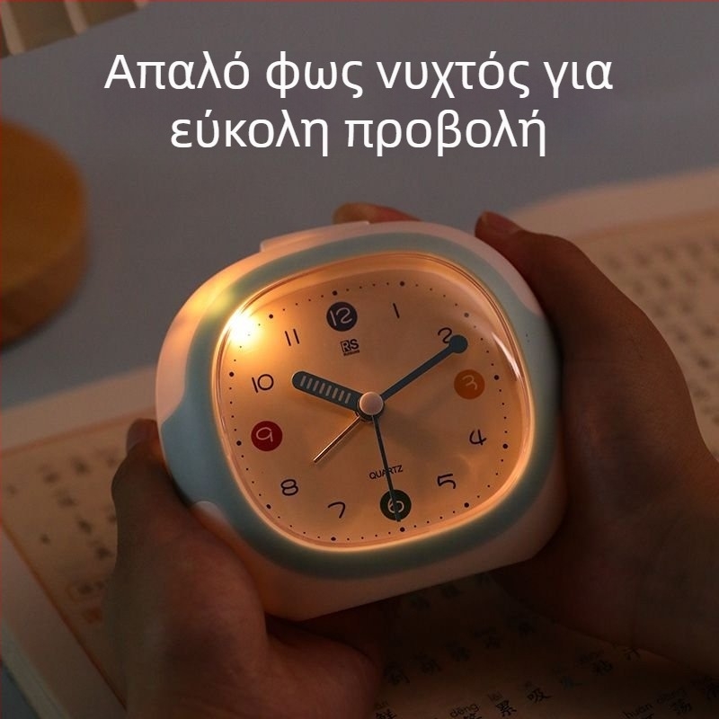 Φοιτητικό ξυπνητήρι με LCD οθόνη και αναλογικά-ψηφιακή ένδειξη, πλαστικό περίβλημα, τροφοδοσία με μπαταρία τύπου dry, κίνηση με ομαλό δεύτερο