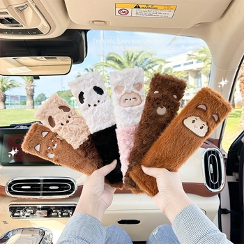 Feather βελούδινο μαξιλαράκι ώμου ζώνης αυτοκινήτου με σχέδιο καρτούν, διαθέσιμη εκτύπωση λογότυπου, 50 g