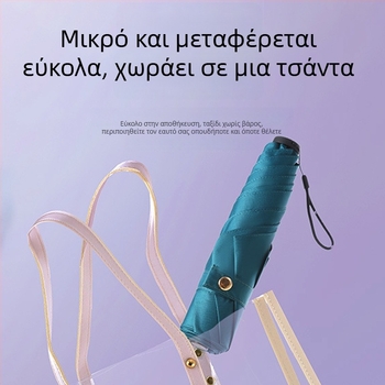 Ultra-ελαφριά ομπρέλα τρίτμηνη με ύφασμα 190T, 6 ράβδοι από ίνες, αλουμινένιος σωλήνας, πλαστικό χειρολαβή, χειροκίνητο άνοιγμα/κλείσιμο, δυνατότητα λογότυπου