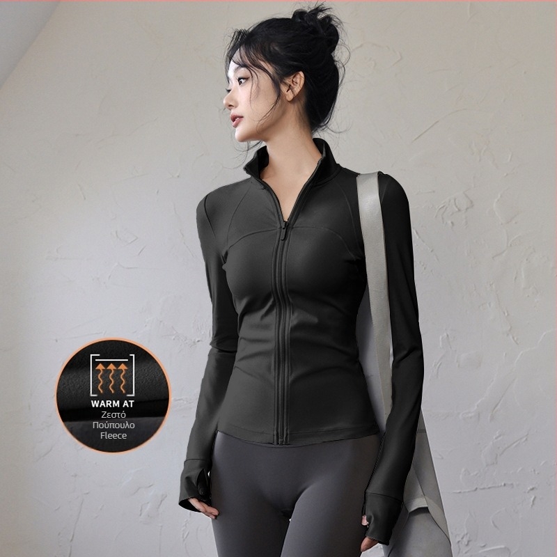 Γυναικείος τοπ γιόγκα και fitness – εφαρμογή Slim Fit, μακρυμάνικο, γρήγορο στέγνωμα; ύφασμα: μίγμα χημικών ινών, 82,5% πολυεστέρας; επένδυση: σπάνξ; περιεκτικότητα επένδυσης: πολυεστέρας