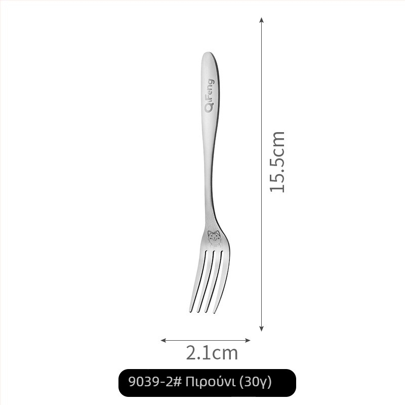 Σετ κουτάλι και πιρούνι (304 ανοξείδωτος χάλυβας; δημιουργικό στυλ καρτούν; μοτίβο καρτούν; γυαλιστερή επιφάνεια)