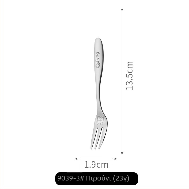 Σετ κουτάλι και πιρούνι (304 ανοξείδωτος χάλυβας; δημιουργικό στυλ καρτούν; μοτίβο καρτούν; γυαλιστερή επιφάνεια)