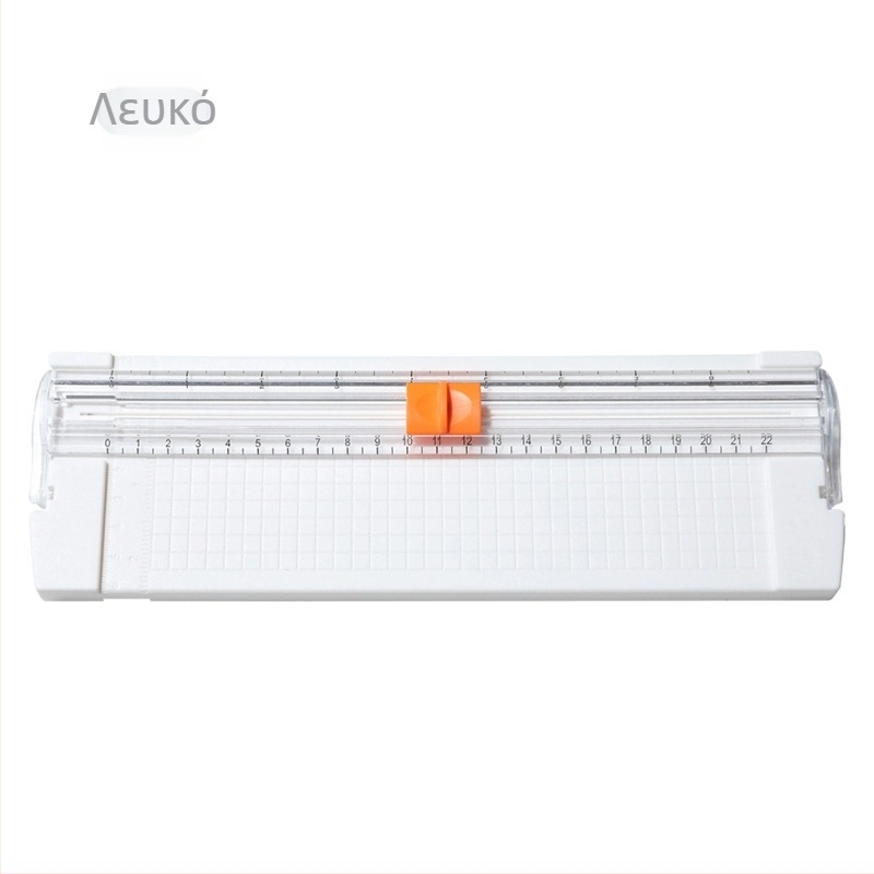 Αμφίδρομος φορητός κόφτης χαρτιού από πλαστικό, μοντέλο 857, μίνι κόφτης με κανόνα