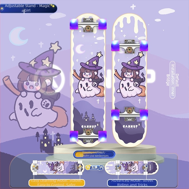 Σκέιτμπορντ SWAY, επταστρωμένος σφένδαμος, σανίδα με διπλό ροκέρ, γενική χρήση