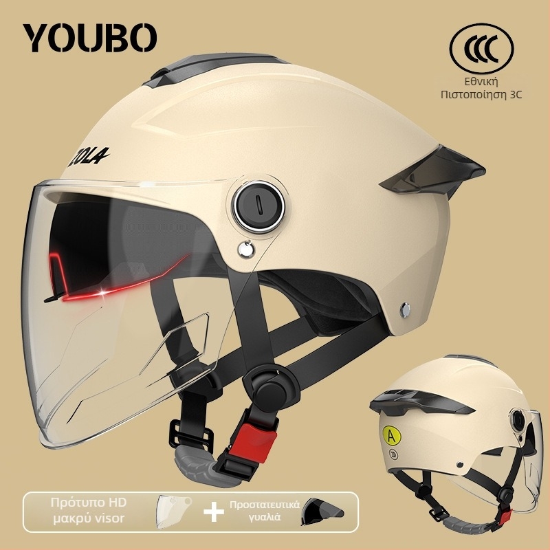 ABS κράνος μισού τύπου για ηλεκτρικά οχήματα – 3C πιστοποιημένο, κατάλληλο για ενήλικες, μετακινήσεις