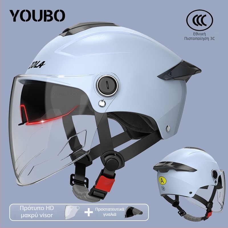 ABS κράνος μισού τύπου για ηλεκτρικά οχήματα – 3C πιστοποιημένο, κατάλληλο για ενήλικες, μετακινήσεις