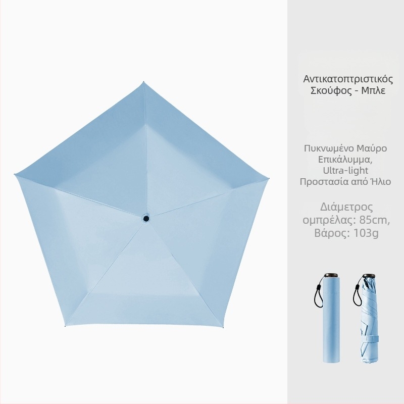 Ομπρέλα σε σχήμα μολυβιού, υπερ-ελαφριά κατασκευή, ύφασμα βινύλιο 190T, άξονας από αλουμίνιο, λαβή από πλαστικό, χειροκίνητο άνοιγμα/κλείσιμο, UPF > 50