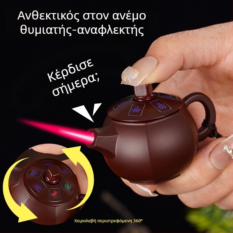 Μεταλλικός αναπτήρας με περιστρεφόμενη λειτουργία, καύσιμο βουτάνιο, ανθεκτικός στον άνεμο, διακοσμητικός και συλλεκτικός, εκτυπωμένο λογότυπο