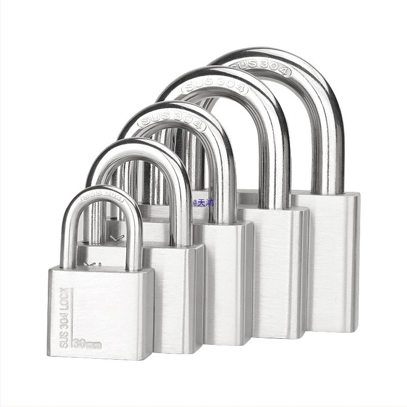 Huari 304 ανοξείδωτο ατσάλι Padlock | Straight-Open Padlock | Αντικλοπτικό; Αδιάβροχο; Ανθεκτικό στη διάβρωση; Καιρικό