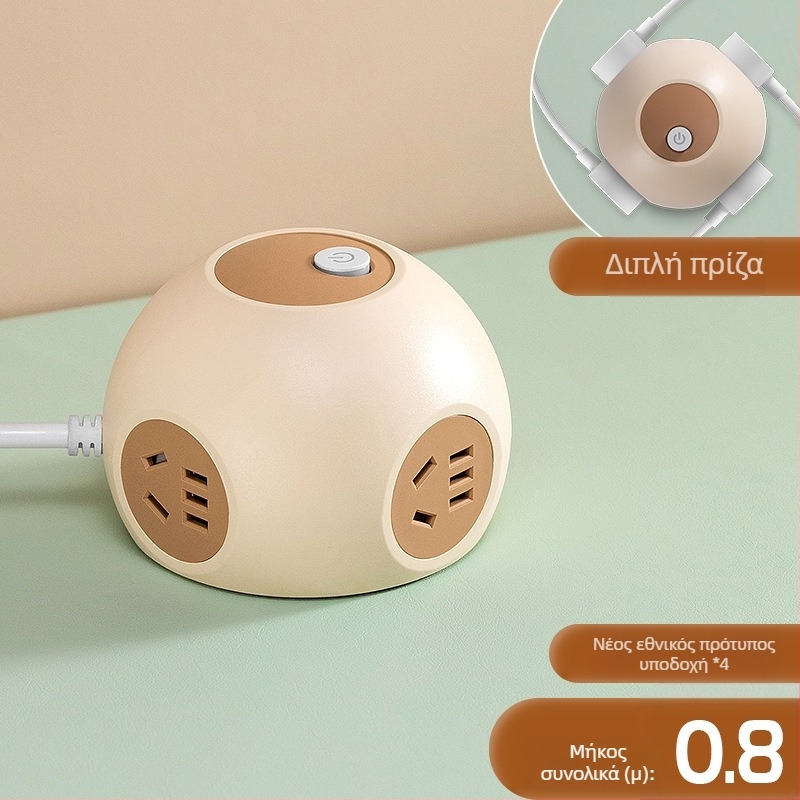 Grain Cow USB σφαιρική πολύπριζα γραφείου — CCC πιστοποιημένο, επιτραπέζια εγκατάσταση