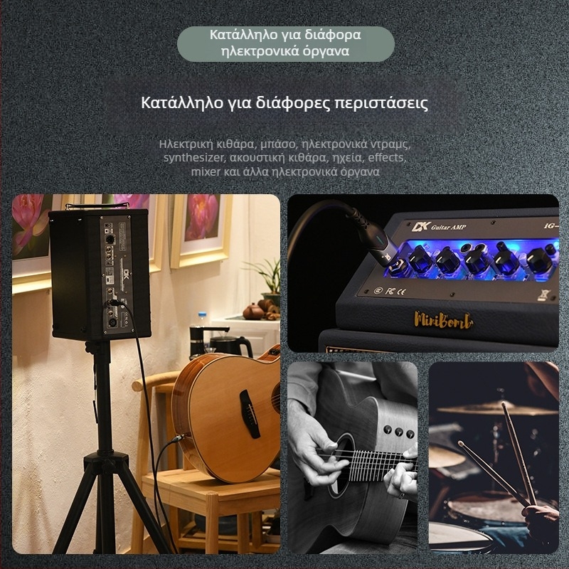 Καλώδιο ήχου για μουσικά όργανα με μείωση θορύβου, μήκος 3,6 μ., μοντέλο AC-3/AC-6, σύνδεση οργάνων για ηλεκτρική κιθάρα και μπάσο