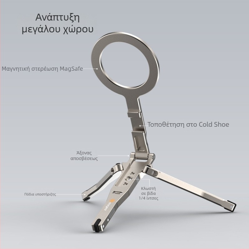 Worker zzw438 MagSafe στήριγμα κινητού από πάνω, αναδιπλούμενος τριγωνικός σχεδιασμός, πλαστικό, παραμετροποιήσιμο