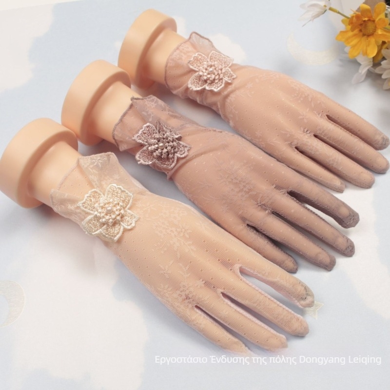 Γυναικείοι γάντες προστασίας από τον ήλιο, ύφασμα βαμβακοπολυεστέρα, βάση πολυεστέρα, περιεκτικότητα 31–50%, καλοκαίρι 2022