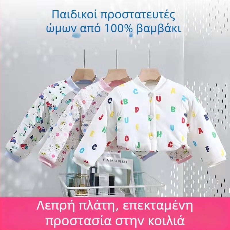 Παιδικό προστατευτικό ώμου από βαμβάκι, ζεστό παχυνμένο γιλέκο για νεογέννητα, φθινόπωρο-χειμώνας