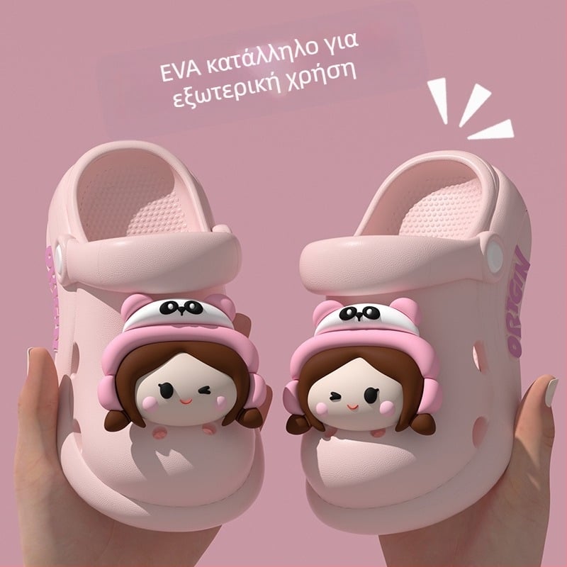 ΕVA παιδικά unisex σανδάλια με cartoon σχέδιο - ελαφριά, αναπνεύσιμα, χωρίς επένδυση, για ηλικίες 4–16 ετών, άνοιξη 2025
