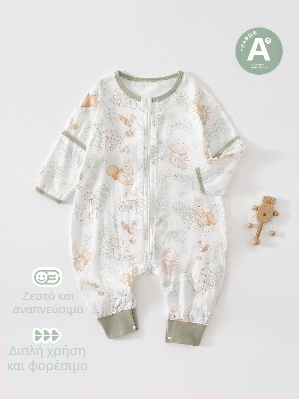 Σάκος ύπνου για παιδιά – ύφασμα από ίνες μπαμπού, συνθετικό γέμισμα, αποσπώμενα μανίκια, κατάλληλος για καλοκαίρι, άνοιξη και φθινόπωρο, μοτίβο καρτούν