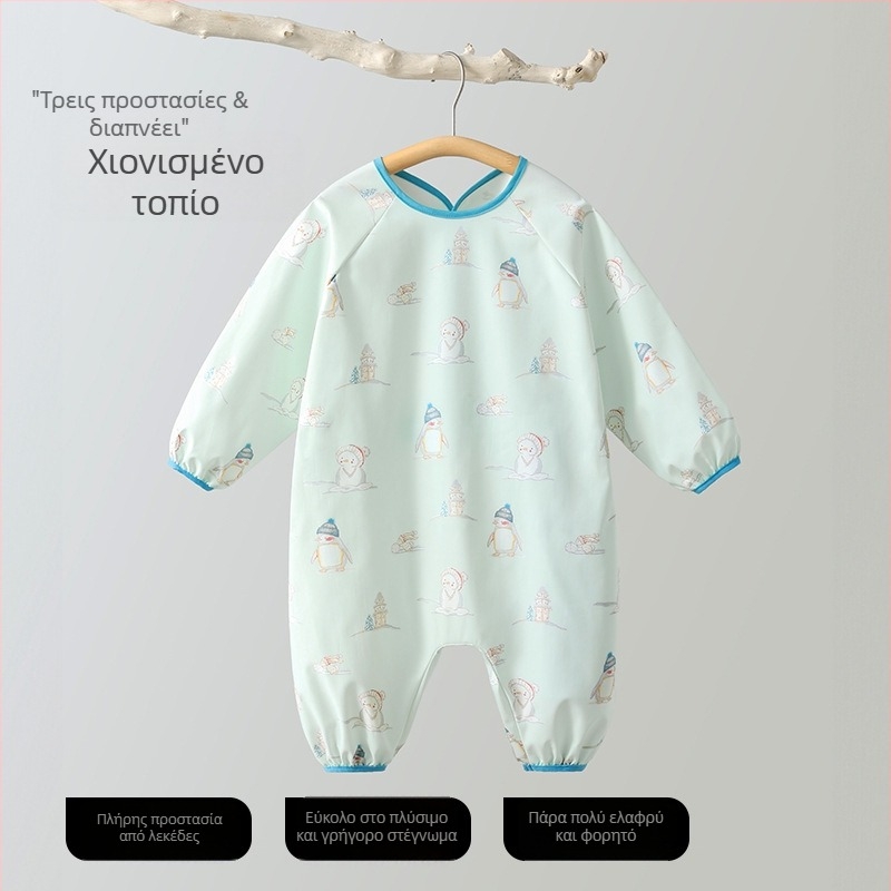 Belleptide Αδιάβροχο βρεφικό ποδιά φαγητού με τσέπη — Καρτούν μοτίβο, 100% πολυεστέρας