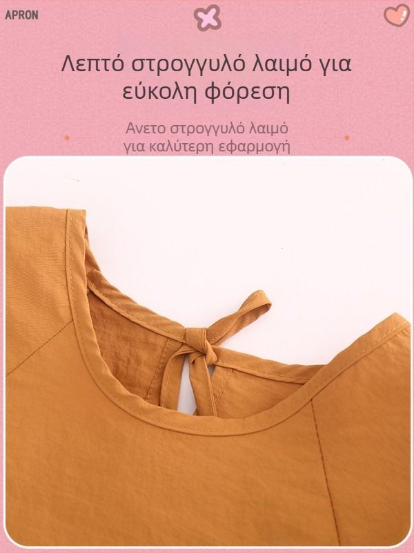 Παιδική αδιάβροχη ποδιά με μακριά μανίκια, ανθεκτική στα λεκέδες, αναστρέψιμη, unisex