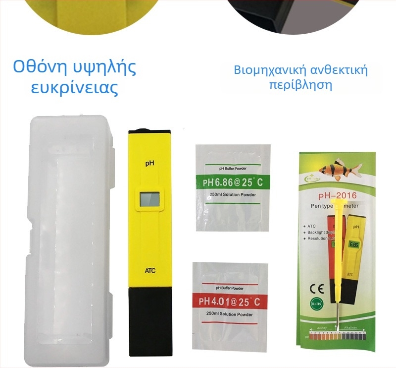 pH τεστ στυλό Ph-01, εύρος 0.00-14.00 pH, ακρίβεια ±0.1 pH, ανάλυση 0.1 pH, τροφοδοσία LR44×3 (1.5V)