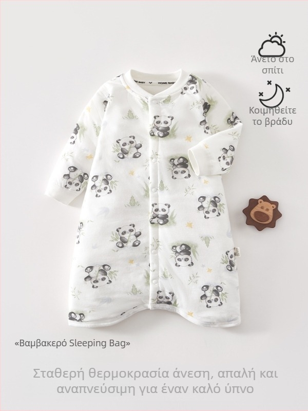 Υπνόσακος για βρέφη και νήπια με σταθερή θερμοκρασία, παχύ εξωτερικό ύφασμα από 100% βαμβάκι και επένδυση από βαμβά, γεμισμένο πολυεστέρα, σχέδιο καρτούν, κατάλληλο για χειμώνα-άνοιξη-φθινοπωρο, από νεογέννητα έως 3 ετών