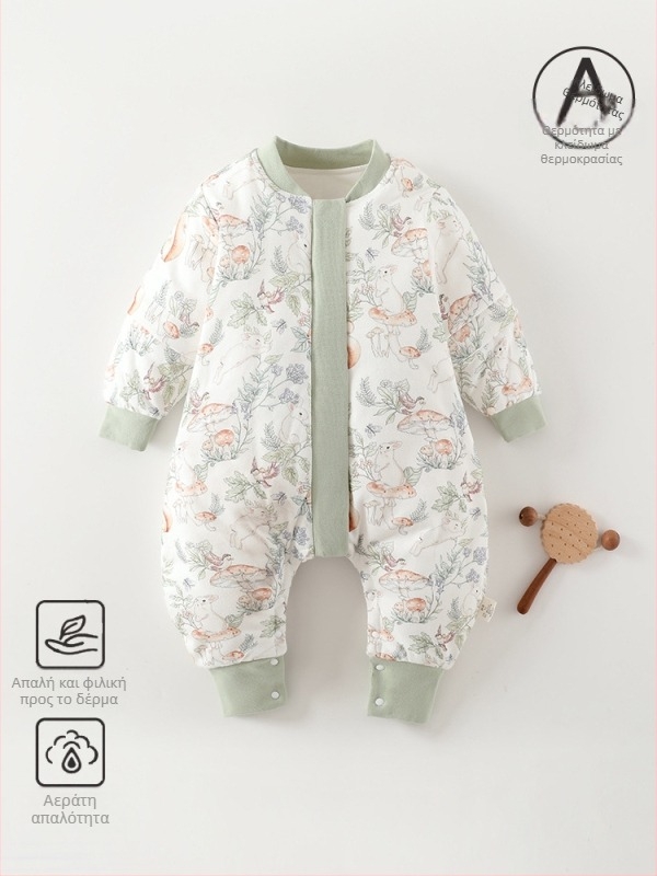 Νεογέννητο υπνόσακος με διαχωρισμένα πόδια, αποσπώμενα μανίκια, παχύ βαμβάκι με γέμισμα πολυεστέρα, κατάλληλο για τον χειμώνα και το φθινόπωρο