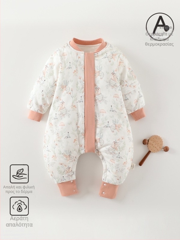 Νεογέννητο υπνόσακος με διαχωρισμένα πόδια, αποσπώμενα μανίκια, παχύ βαμβάκι με γέμισμα πολυεστέρα, κατάλληλο για τον χειμώνα και το φθινόπωρο